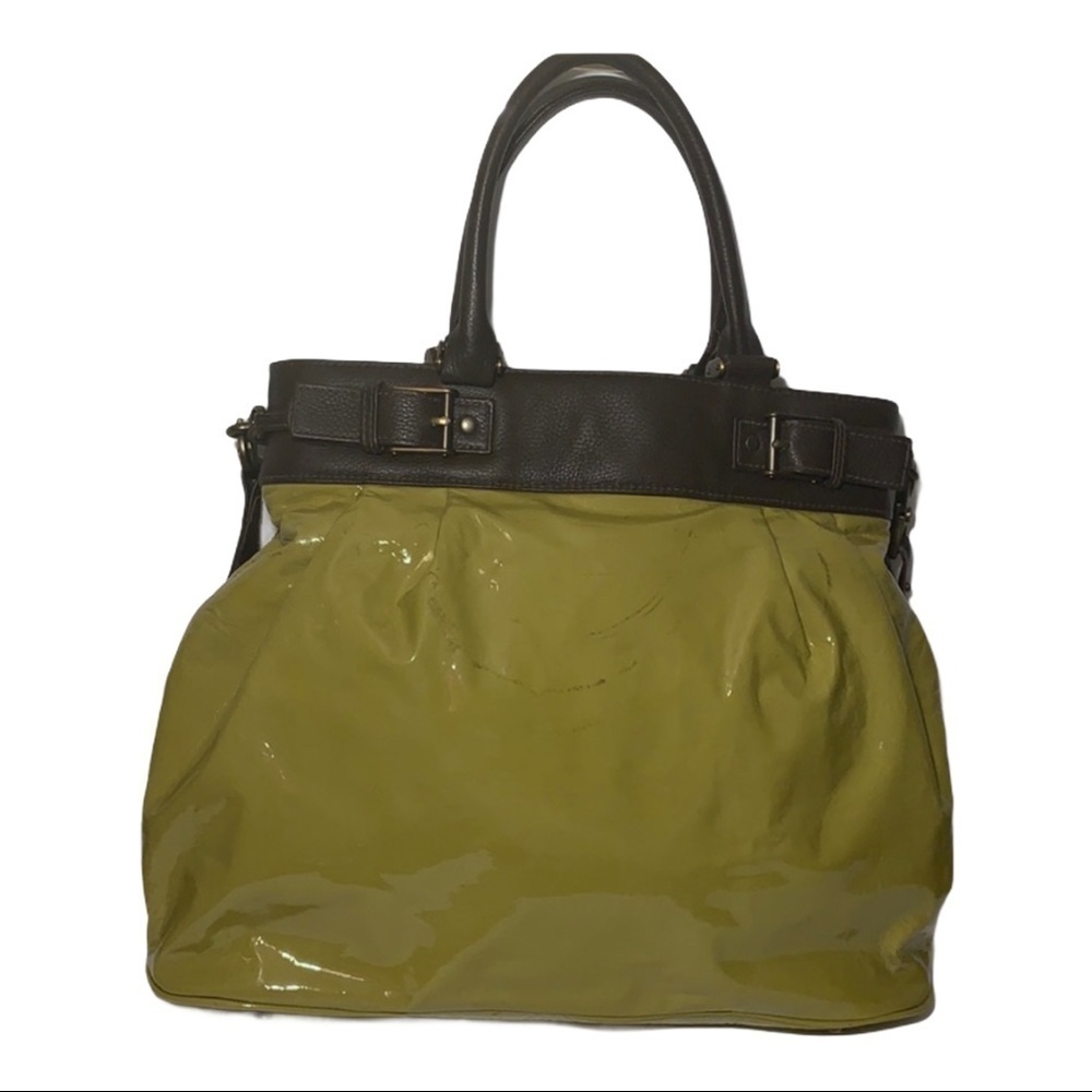 Worth Leek Amanda green leather bag satchel